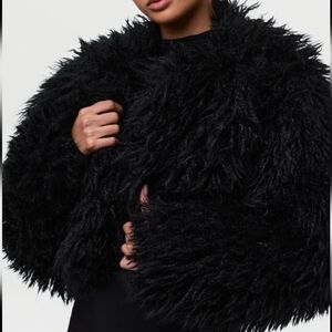 Fabulous Furs Black Faux Fur Jacket By Donna Salyers